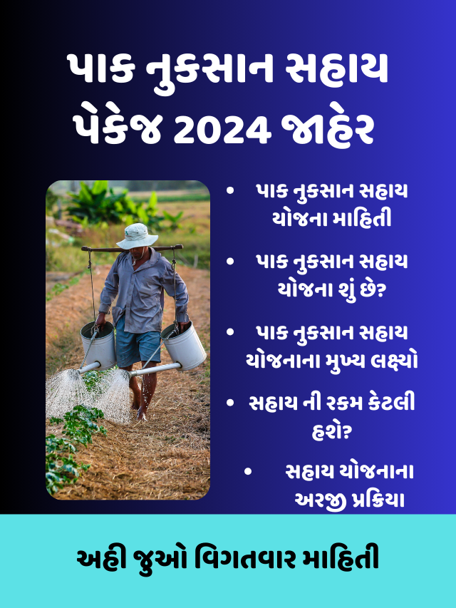 પાક નુકસાન સહાય યોજના જાહેર